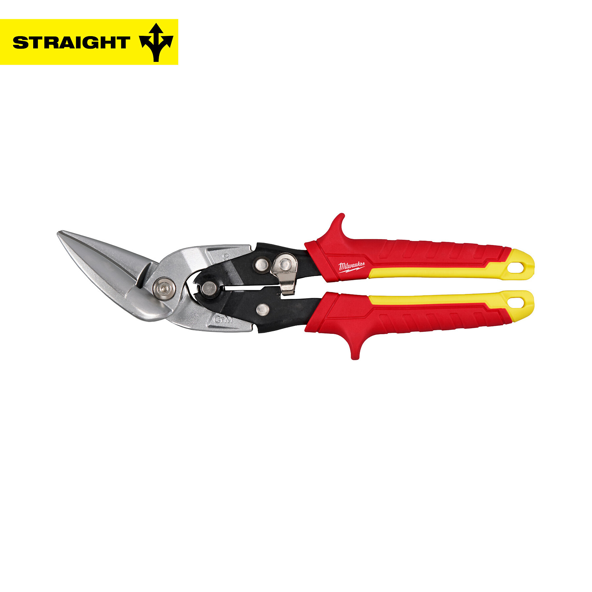 Milwaukee, Straight Cutting Offset Aviation Snips, Blade Size 1.89 in, Tool Length 9.88 in, Model# 48-22-4562